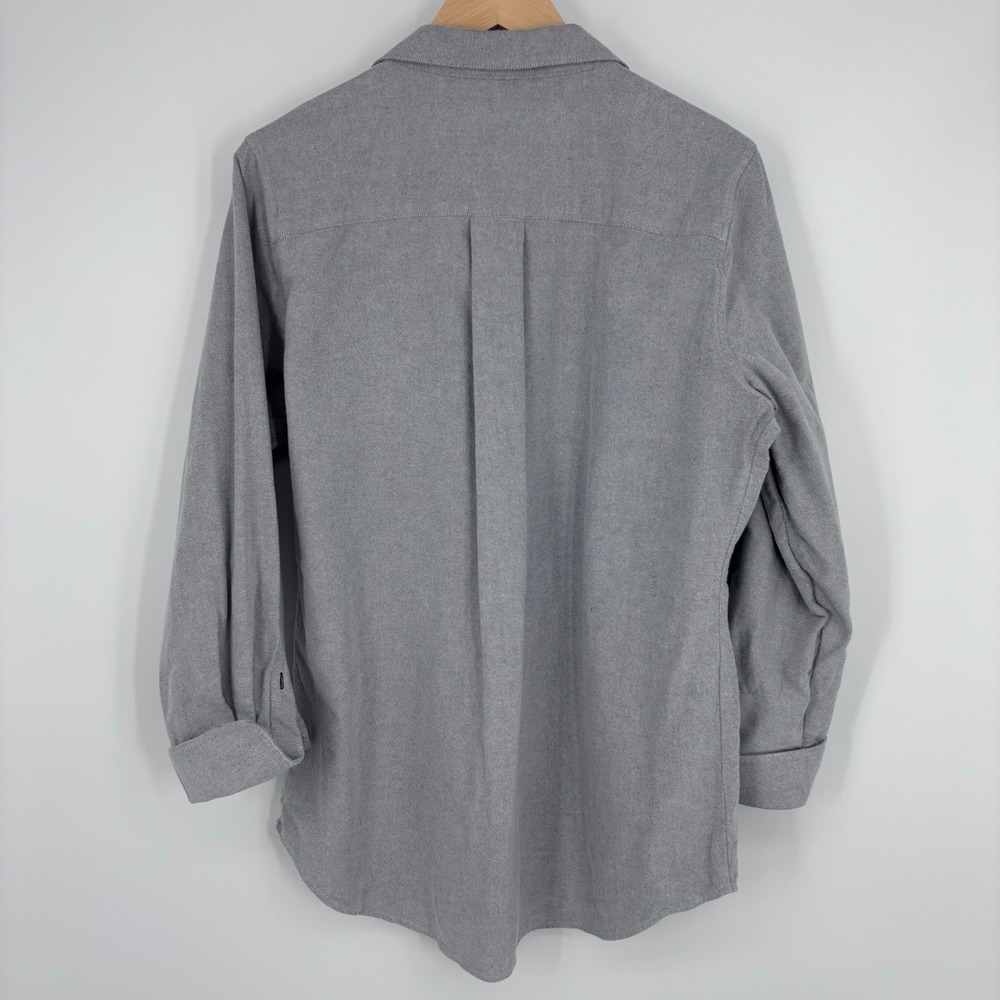 Claridge + King Flannel Boyfriend Shirt Womens XL Long Sleeve Pocket Flip Cuff - Picture 8 of 9